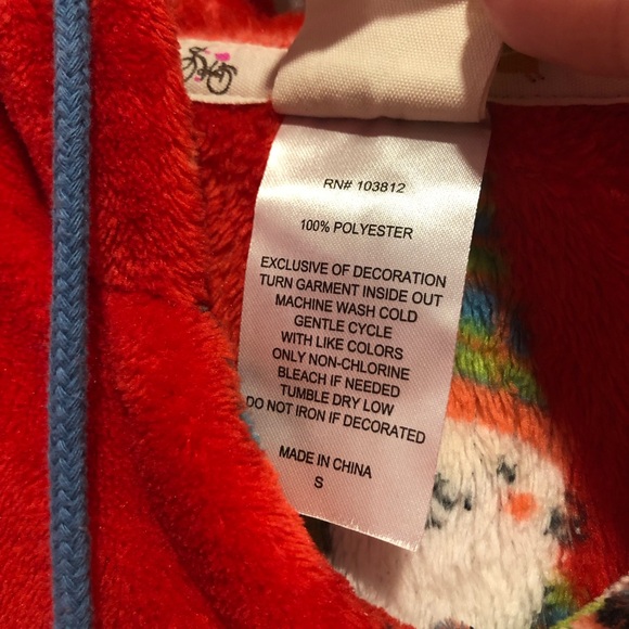 Munki Munki Gnome Holiday Fleece Pajama Sleep Shirt Size S Pockets - Picture 4 of 6